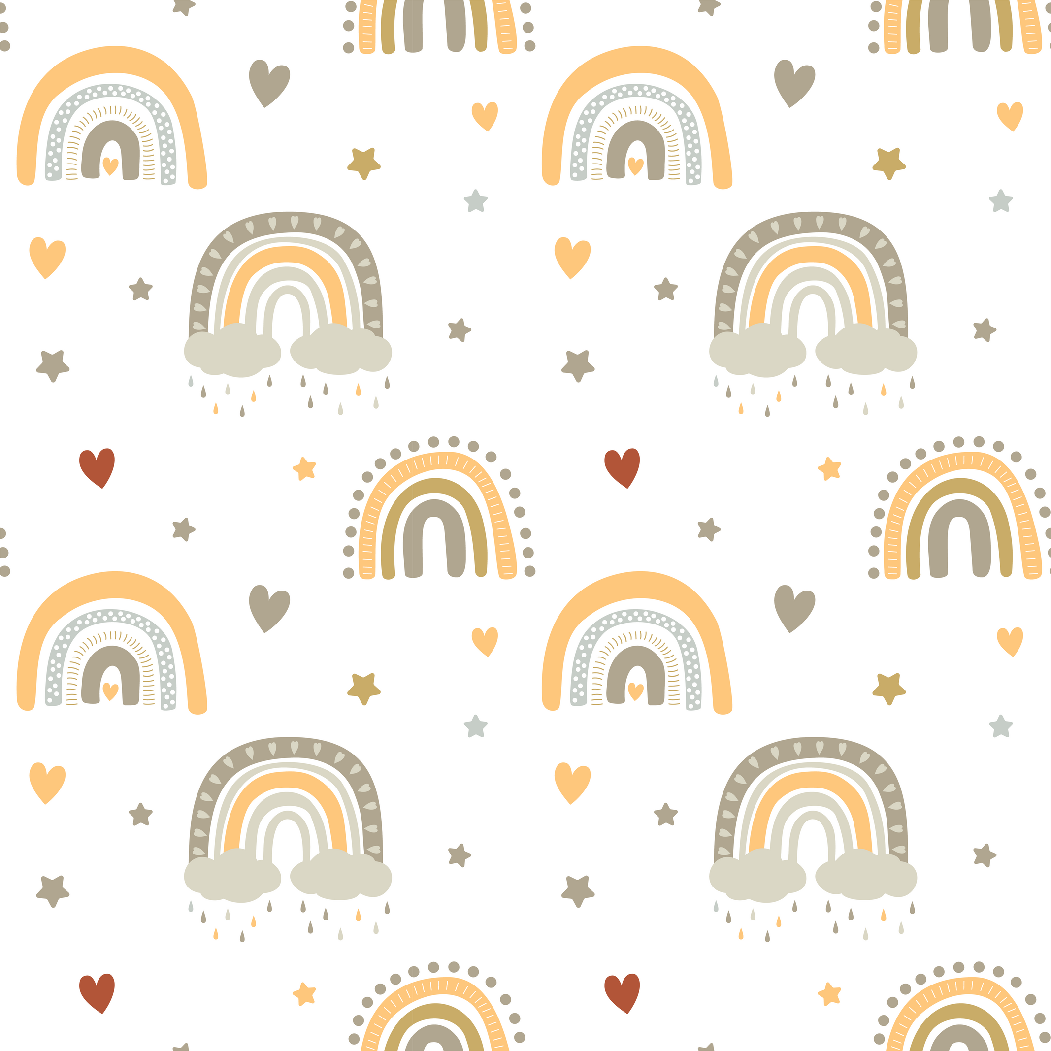 Seamless Cute Baby Pattern Nursery Wallpaper Background